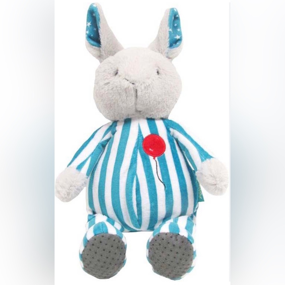 Goodnight NEW Tag Striped Plush Toy Balloon Design.Beanbag pajama plush Stuffed.